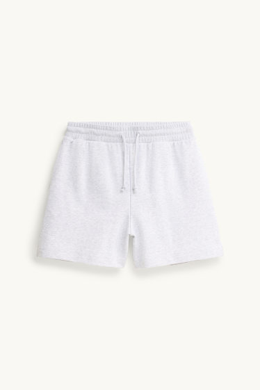 Dames - Sweatshort - lichtgrijs