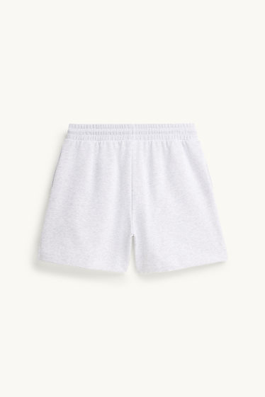 Dames - Sweatshort - lichtgrijs