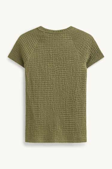 Damen - T-Shirt - Regular Fit - khaki