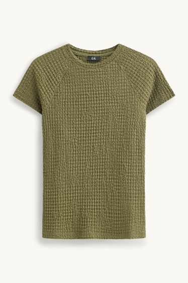 Damen - T-Shirt - Regular Fit - khaki