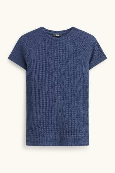 Damen - T-Shirt - Regular Fit - dunkelblau