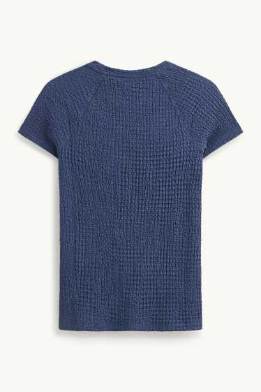 Damen - T-Shirt - Regular Fit - dunkelblau