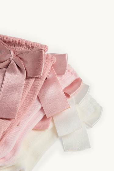 Bebeluși - fete - Multipack 3 perechi - șosete bebeluși - roz