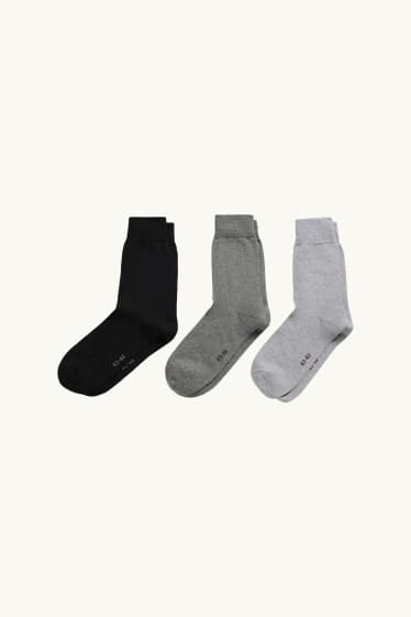 Uomo - Confezione da 3 - calzini - grigio