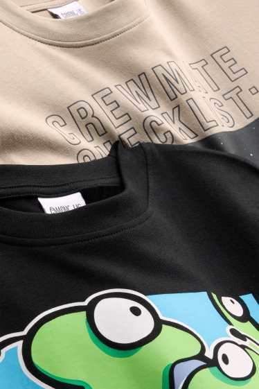 Children Boys - Multipack of 2 - Among Us - short sleeve T-shirt - black / beige