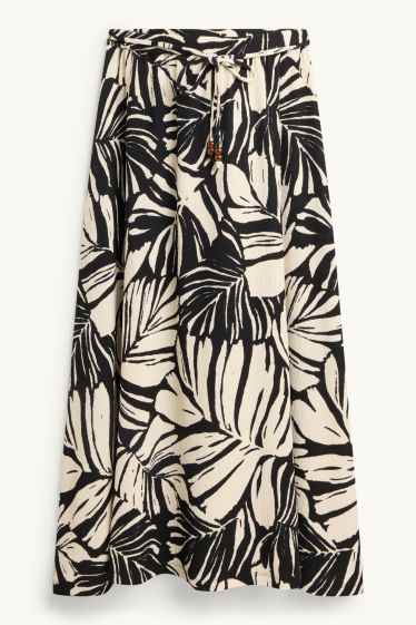 Femmes - Jupe - à motif - blanc / noir