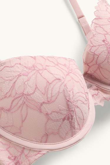 Dona - Sostenidors amb cèrcol - DEMI - enconxats - rosa