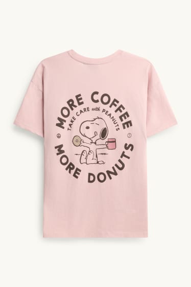 Donna - T-shirt - oversize - Peanuts - rosa