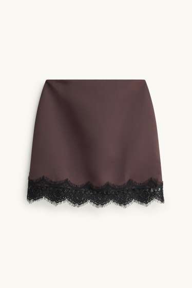 Dámské - Minisukně - hnědá