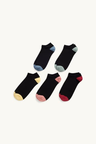 Hommes - Lot de 5 paires - socquettes de sport - noir