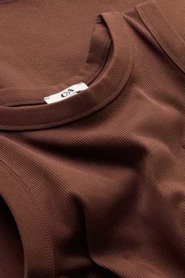 Damen - Bodycon-Kleid - Feinripp - braun