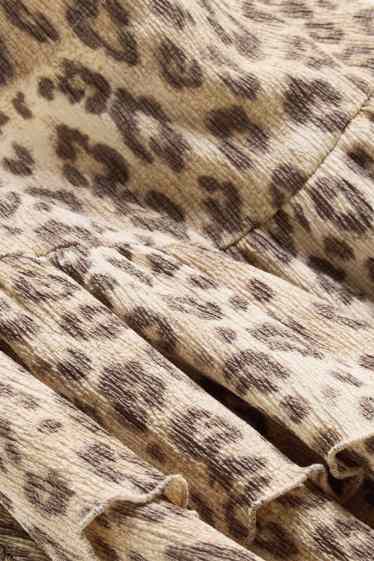 Dámské - Sukně - s leopardím vzorem - béžová