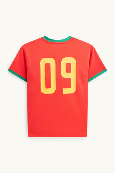 Children Boys - Portugal - short sleeve T-shirt - red