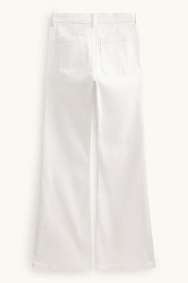 Donna - Jeans svasati - vita media - bianco