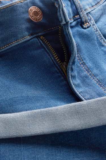 Damen - Jeans-Shorts - Mid Waist - LYCRA® - blau