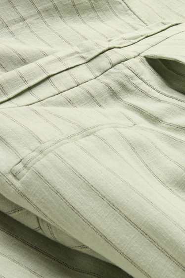 Femei - Pantaloni de stofă - talie medie - wide leg - structurați - verde deschis