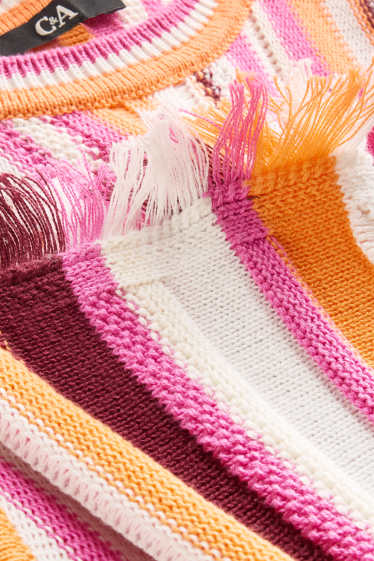 Femmes - Robe Bodycon en maille - à rayures - rose