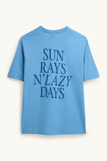 Hommes - T-shirt - regular fit - bleu clair