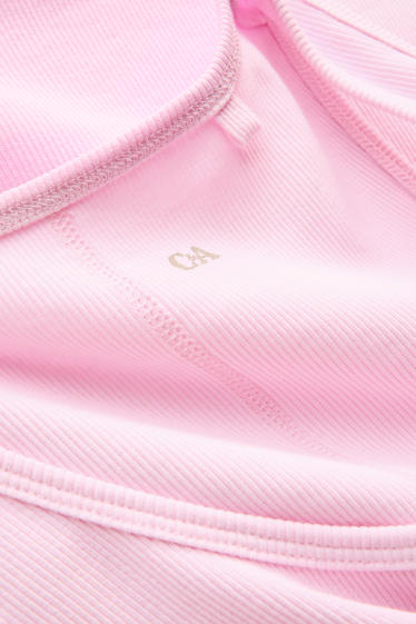 Damen - Top - gerippt - rosa