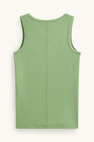 Donna - Top - a coste - verde