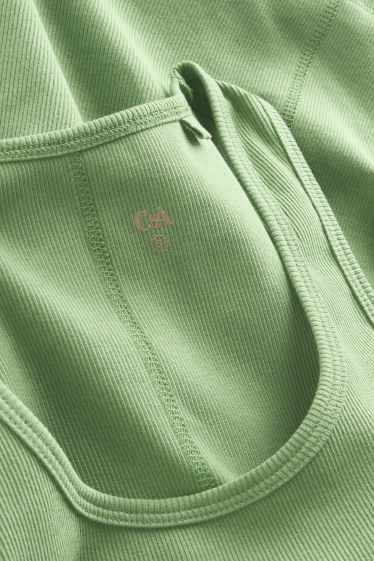 Donna - Top - a coste - verde