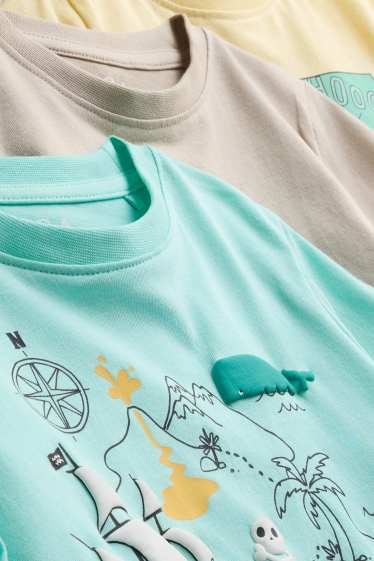 Children Boys - Multipack of 3 - ship - short sleeve T-shirt - beige