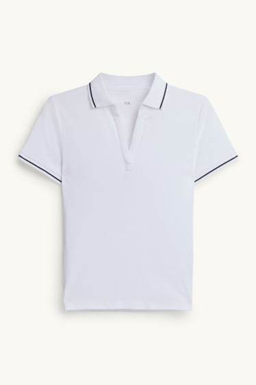 Damen - Poloshirt - Regular Fit - weiß