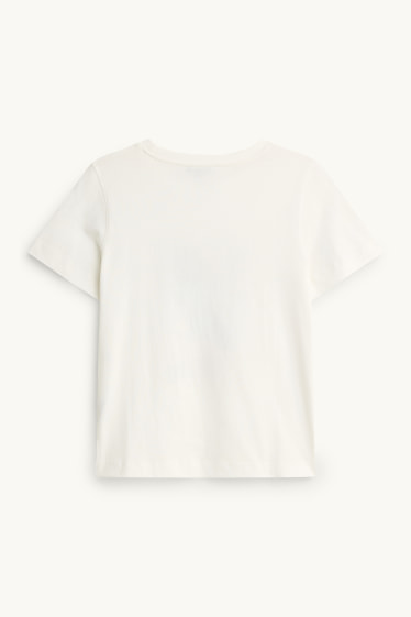 Damen - T-Shirt - Relaxed Fit - cremeweiss