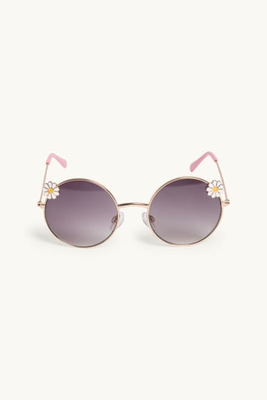 Kinder Mädchen - Gänseblümchen - Sonnenbrille - lila