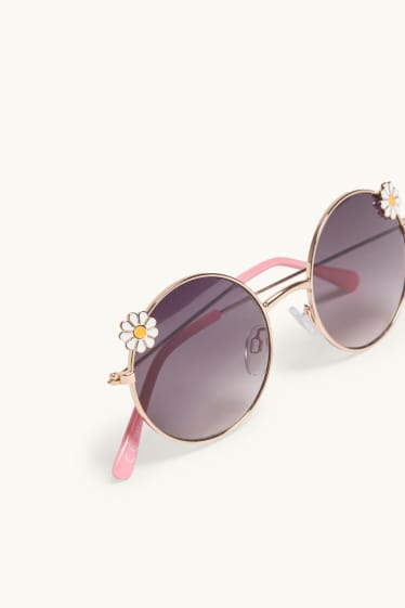 Kinder Mädchen - Gänseblümchen - Sonnenbrille - lila