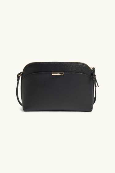 Damen - Umhängetasche - Lederimitat - schwarz