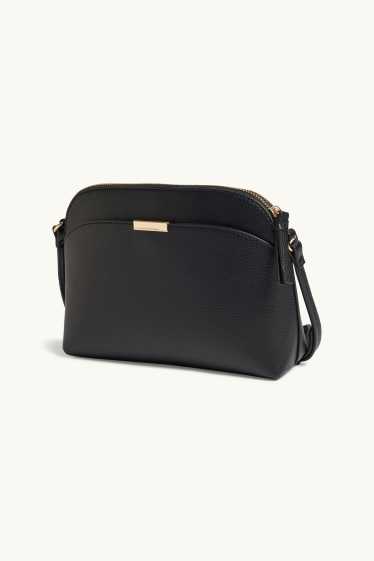 Damen - Umhängetasche - Lederimitat - schwarz