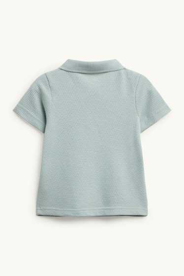 Copii - Băieți - Tricou polo - structurat - albastru deschis