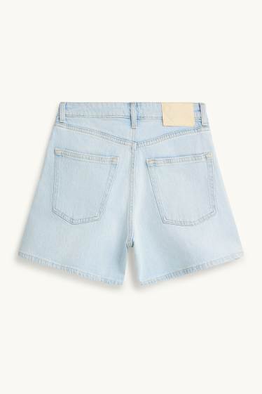 Femmes - Mom short - high waist - LYCRA® - jean bleu clair