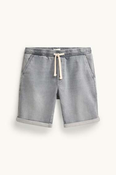 Bărbați - Pantaloni scurți de blugi - denim-gri