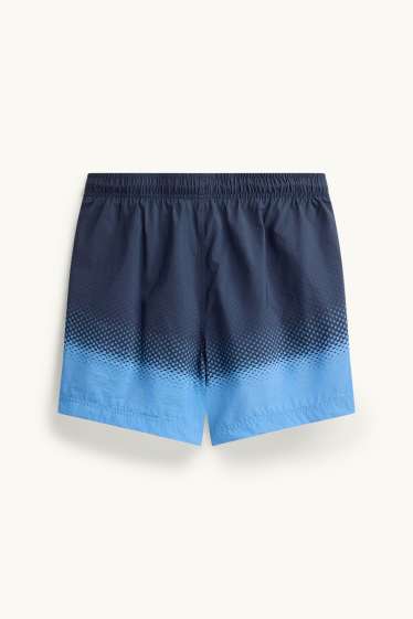 Hommes - Short de bain - à motif - bleu foncé