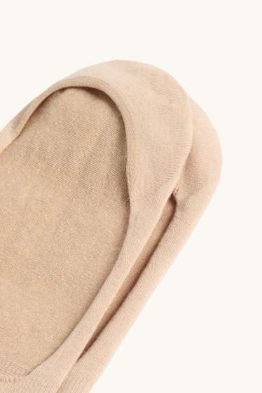 Damen - Multipack 3er - Füßlinge - beige