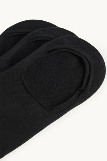 Damen - Multipack 3er - Füßlinge - schwarz