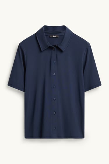 Dámské - Košilová halenka - tmavomodrá