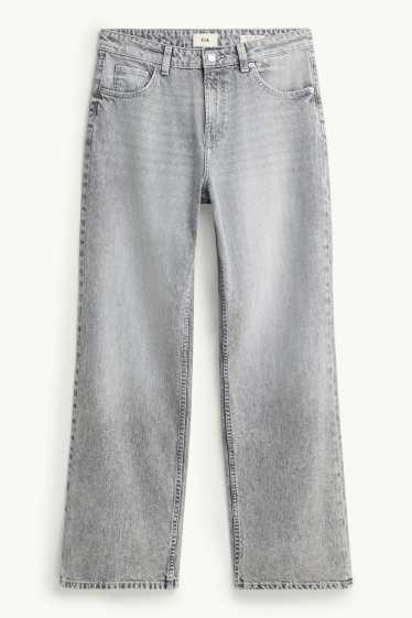 Femmes - Baggy jean - mid waist - jean gris clair