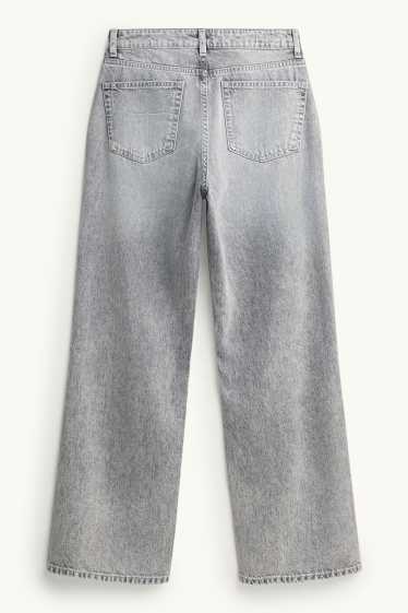 Femmes - Baggy jean - mid waist - jean gris clair