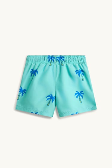 Kinder Jungen - Palme - Badeshorts - türkis