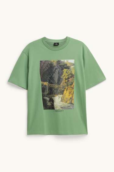 Herren - T-Shirt - Relaxed Fit - grün