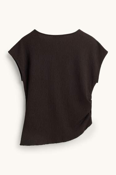 Damen - T-Shirt  - Regular Fit - dunkelbraun