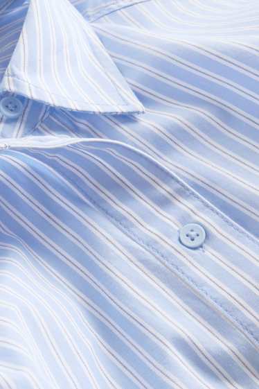 Damen - Hemdbluse - gestreift - blau