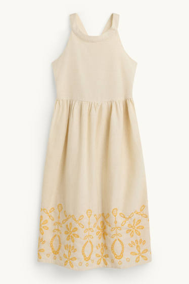 Kinder Mädchen - Kleid - orange