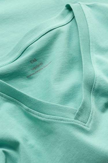 Women - V-neck T-shirt - regular fit - turquoise
