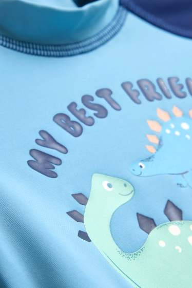 Baby Jungen - Dino und Elefant - Badeanzug - blau