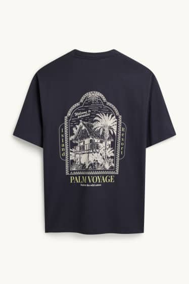 Herren - T-Shirt - Relaxed Fit - dunkelblau