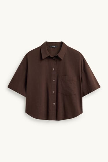 Women - Shirt blouse - brown